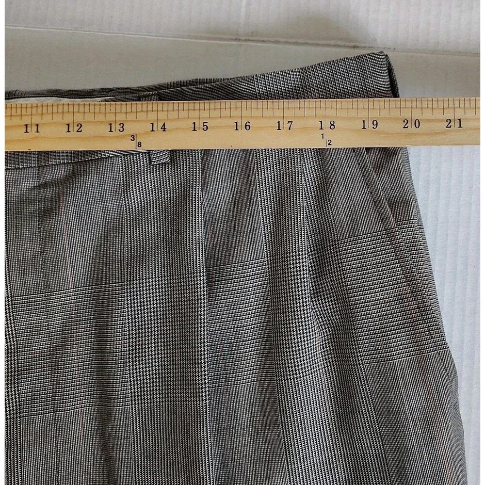 Vintage Burberrys Wool Suit SZ 46 Glen Plaid Windowpane USA Union Pleated Pants